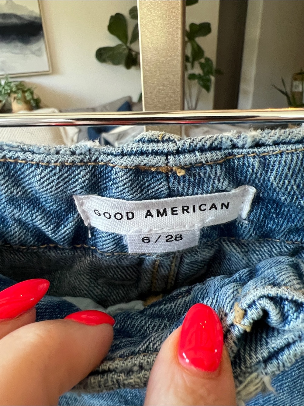 Good American Light Blue Slim Straight Jeans - Picture 2 of 4